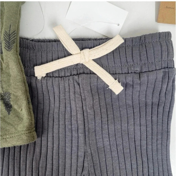 😍New! Baby 2pc Quilted Pullover & Leggings Set, Green- Boy or Girl Unisex - Picture 9 of 10